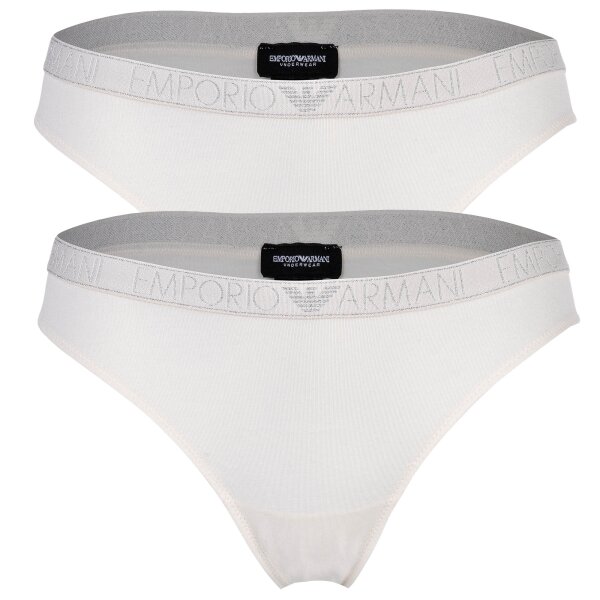 EMPORIO ARMANI Damen Brazilian Slip, 2er Pack - ESSENTIAL STUDS LOGO, Briefs
