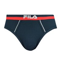 FILA Herren Slip, Multipack - Briefs, Logobund, Urban, Cotton Stretch, einfarbig Marine M 6er Pack (2x3P)