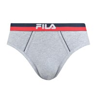 FILA Mens briefs, 3-pack - Briefs, logo waistband, Urban, Cotton Stretch, solid color Navy/Grey/White XL (X-Large)