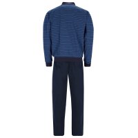 hajo Herren Homewear Anzug, 2-tlg. Set - Klima-Komfort, Jacke und Hose, Cotton-Mix Blau M