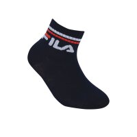 FILA Kinder Socken, Multipack - Qaurter, Logo, Streifen, einfarbig Blau/Grau 23-26 12er Pack (2x6P)