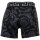 VERSACE Herren Long Boxer - TOPEKA, Trunk, Stretch Cotton, Barocco Muster Schwarz/Grau S