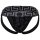 VERSACE Herren Jockstrap - Jocks, Tanga Slip, Stretch Cotton, Barocco Muster Schwarz/Grau 3XL