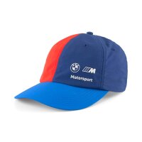 PUMA Men Cap - BMW Motorsport Heritage Cap, Polyamide, Logo, Solid Color, One Size Blue/Red