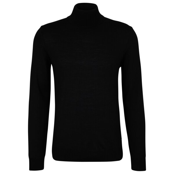 JOOP! Herren Strickpullover - JK-04Donte, Rollkragen, Feinstrick, Wolle, uni Schwarz S