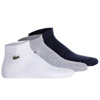 LACOSTE Unisex Sneaker Socks, 3-pack - Cotton Blend,...