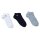 LACOSTE Unisex Sneakersocken, 3er Pack - Baumwollmischung, einfarbig, Logo Weiß/Grau/Dunkelblau 39-42