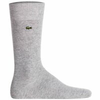 LACOSTE Herren Socken, 5er Pack - Baumwollmischung, einfarbig, Logo Schwarz/Grau/Dunkelblau 39-42