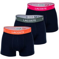 LACOSTE Herren Boxershorts, 3er Pack - Trunks, Casual, Cotton Stretch, Logobund