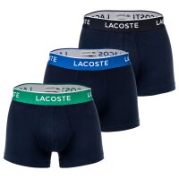 LACOSTE Mens Boxer Shorts, 3-pack - Trunks, Casual, Cotton Stretch, Logo waistband