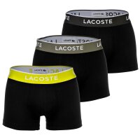 LACOSTE Mens Boxer Shorts, 3-pack - Trunks, Casual, Cotton Stretch, Logo waistband