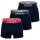 LACOSTE Mens Boxer Shorts, 3-pack - Trunks, Casual, Cotton Stretch, Logo waistband