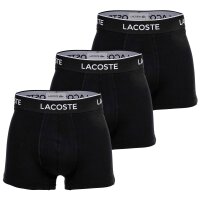 LACOSTE Mens Boxer Shorts, 3-pack - Trunks, Casual, Cotton Stretch, Logo waistband