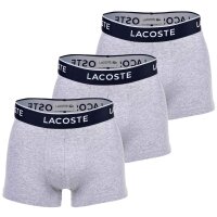 LACOSTE Mens Boxer Shorts, 3-pack - Trunks, Casual, Cotton Stretch, Logo waistband