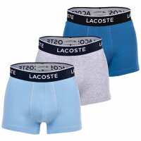 LACOSTE Mens Boxer Shorts, 3-pack - Trunks, Casual, Cotton Stretch, Logo waistband