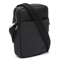 LACOSTE Mens Shoulder Bag - Core Essentials - SLIM VERTICAL CAMERA BAG, 21x15x4cm (HxWxD) Black