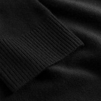 JOOP! mens knitted pullover - JK-01Denny, round neck, fine knit, wool, plain Black L (Large)