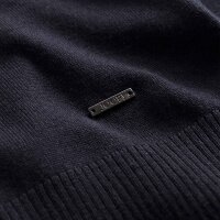 JOOP! Herren Strickjacke - JK-06Davis, Zipper, Stehkragen, Feinstrick, Wolle, uni Blau L