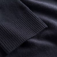 JOOP! mens knitted pullover - JK-01Denny, round neck, fine knit, wool, plain Blue L (Large)