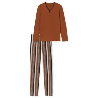 SCHIESSER ladies pyjama set long - V-neck, cotton