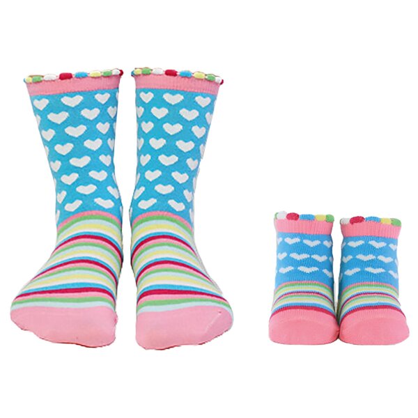 CUCAMELON Baby Socken Set, 2er Pack - Mummy and me, Socken für Mama und Baby, Geschenkbox