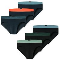 SCHIESSER mens Rio briefs 3-pack - "95/5" series, contrasting stripes