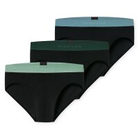 SCHIESSER mens Rio briefs 3-pack - "95/5" series, contrasting stripes