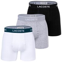 LACOSTE Herren Boxershorts, 3er Pack - Boxer Briefs, Cotton Stretch, Logobund