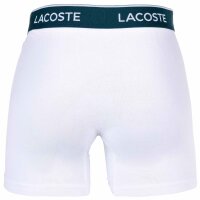 LACOSTE Mens Boxer Shorts, 3-pack - Boxer Briefs, Cotton Stretch, Logo Waistband Black/White/Grey S (Small)