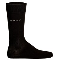 GANT Herren Socken, 3er Pack - Soft Cotton Socks, Strümpfe, einfarbig Schwarz 43-45
