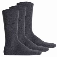 GANT Men Socks, 3-Pack - Soft Cotton Socks, Stockings, One Size, unicoloured Gey  43-45