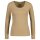 GANT Damen Langarm-Shirt - Scoop Neck Top, Longsleeve, U-Ausschnitt, Cotton Stretch Beige (Dark Khaki) XS