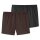SCHIESSER mens woven boxer shorts, 2-pack - shorts, woven fabric, pattern