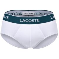 LACOSTE Mens Briefs, 3-pack - Casual, Briefs, Cotton Stretch, Logo Waistband Black/Grey/White S (Small)