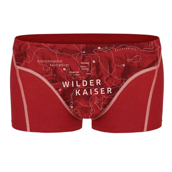 EIN SCHÖNER FLECK ERDE Mens Boxer Shorts - Print, Organic Cotton Wilder Kaiser (Chimney red) L (Large)