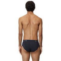 Marc O Polo Herren Slip, 3er Pack - Brief, Unterwäsche, Organic Cotton Stretch, einfarbig Schwarz/Navy/Weiß M