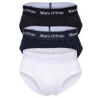 Marc O Polo mens briefs, 3-pack - Brief, Underwear, Organic Cotton Stretch, solid colour Black/Navy/White XL (X-Large)