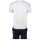 Marc O Polo Herren Schlafanzug - 2-tlg. Pyjama Set, kurz, Rundhalsausschnitt, Organic cotton Weiß/Dunkelblau L