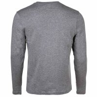 Marc O Polo mens pyjamas - 2-piece set, long, round neck, organic cotton Grey/Dark Blue M (Medium)