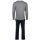 Marc O Polo Herren Schlafanzug - 2-tlg. Set, lang, Rundhalsausschnitt, Organic Cotton Grau/Dunkelblau XXL