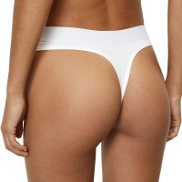 Marc O Polo Damen Strings, 3er Pack - Logobund, Organic Cotton Stretch, Basic Weiß XS