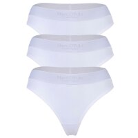 Marc O Polo ladies thongs, 3-pack - Logo waistband, Organic Cotton Stretch, Basic White XS (X-Small)