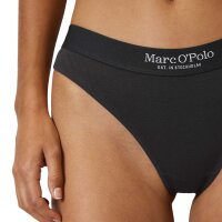 Marc O Polo ladies thongs, 3-pack - Logo waistband, Organic Cotton Stretch, Basic Black XS (X-Small)