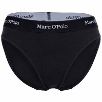 Marc O Polo Damen Slips, 3er Pack - Brief, Logobund, Organic Cotton Stretch Schwarz XL