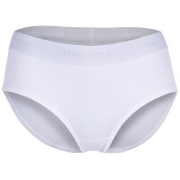 Marc O Polo ladies panties, 3-pack - Logo waistband, Organic Cotton Stretch, Basic White S (Small)