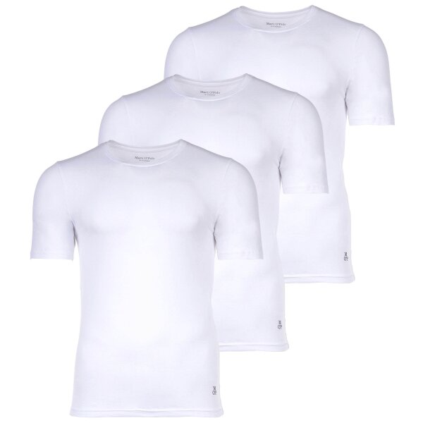 Marc O Polo Mens T-shirt, 3-pack - Shirt, round neck, organic cotton stretch