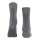 FALKE Damen Socken Multipack - Sensitive New York, Bündchen, Logo, einfarbig, lang Hellgrau 35-38 2er Pack (2x1P)