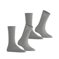 Burlington Ladies Socks 2 Pack - Everyday Short Sock, Onesize, Plain, 36-41 Light grey 36-41