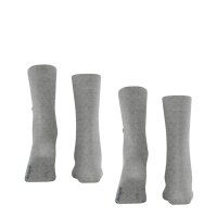 Burlington Ladies Socks 2 Pack - Everyday Short Sock, Onesize, Plain, 36-41 Light grey 36-41