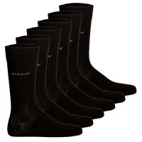 GANT Herren Socken, 6er Pack - Soft Cotton Socks, Strümpfe, einfarbig 43-45-Schwarz